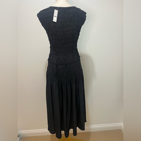 J.Crew Maude Smock Dress in drapey viscose twill black - Picture 9 of 11